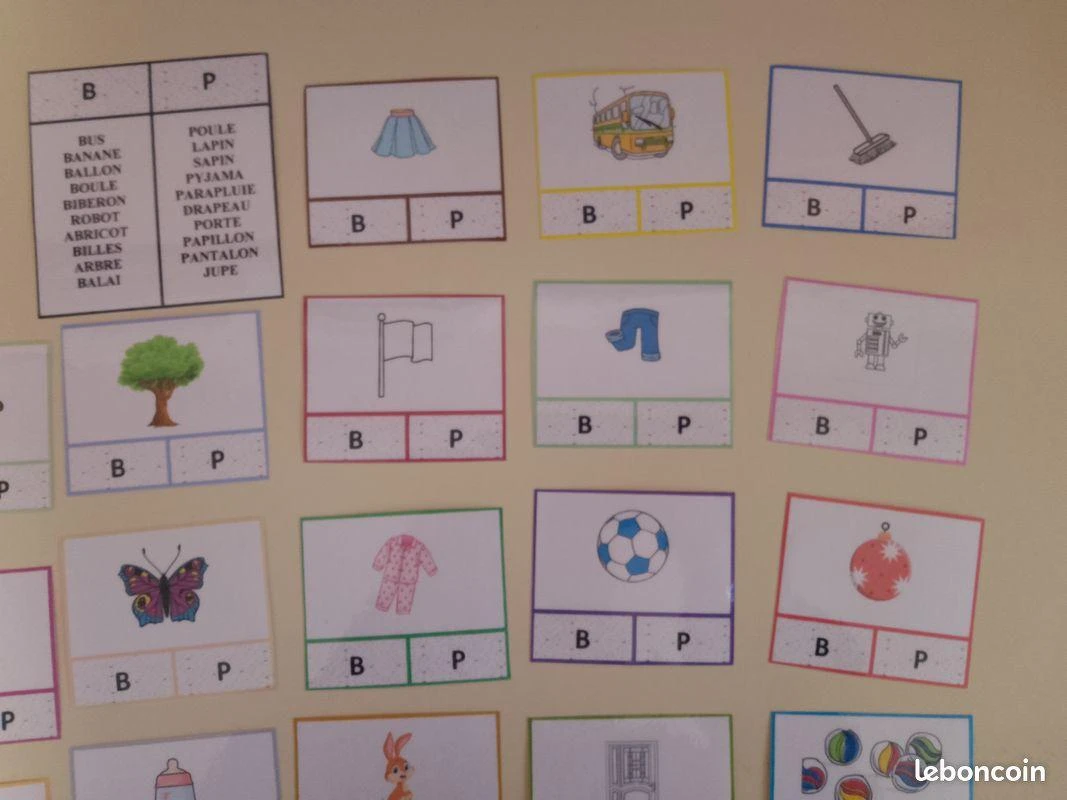 Jeu orthographe confusions de sons B P